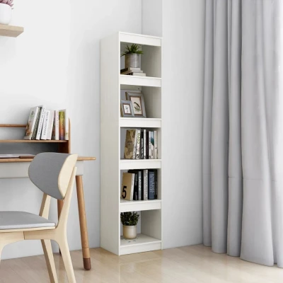 Afbeelding van Boekenkast/kamerscherm 40x30x167,5 cm massief grenenhout wit