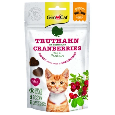 Afbeelding van Gimcat Crunchy Snack 50 g Kattensnack Kalkoen&amp;Cranberry