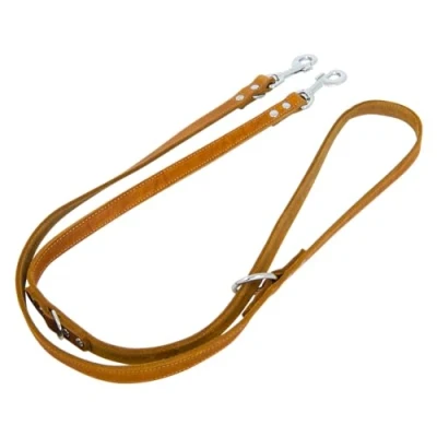 Afbeelding van Jack and Vanilla Verstelbare Hondenriem Greased Leather Cognac