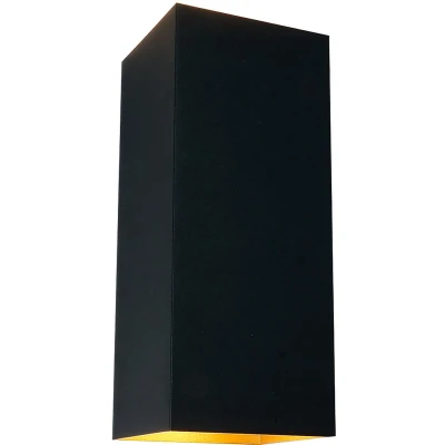 Afbeelding van Artdelight Wandlamp Dante 2 XL Zwart Goud GU10