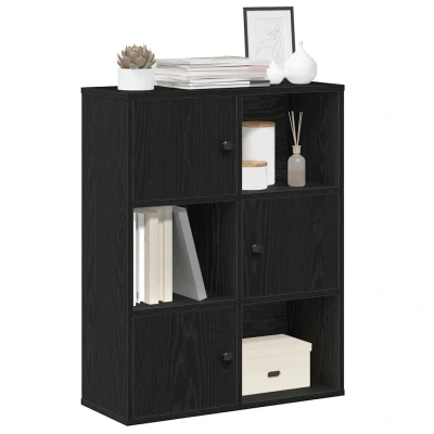 Afbeelding van vidaXL Boekenkast 60x24x76,5 cm bewerkt hout zwart eikenkleurig