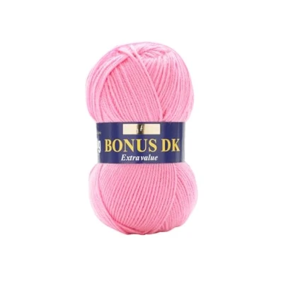 Afbeelding van Hayfield Double Bonus breiwol DK 100 g, garen, roze, 19 x 9 cm