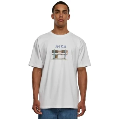 Afbeelding van Upscale by Mister Tee Credits Oversize Tshirt print, Heren, Maat: XS, White
