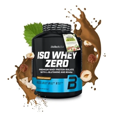 Afbeelding van Protein Poeder Iso Whey Zero 2270 g BiotechUSA Hazelnoot 84g