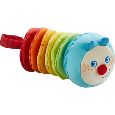 Afbeelding van HABA Ratterfigur Raupe MINA Speelgoed voor kinderen, Maat: One Size, Multi coloured