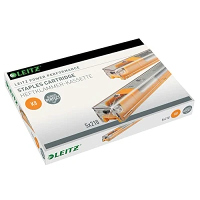 Afbeelding van Leitz Power Performance Heavy Duty K8, 55920000, hechtcassettes, verzinkt, doos met 5 cassettes, x 210 nietjes,