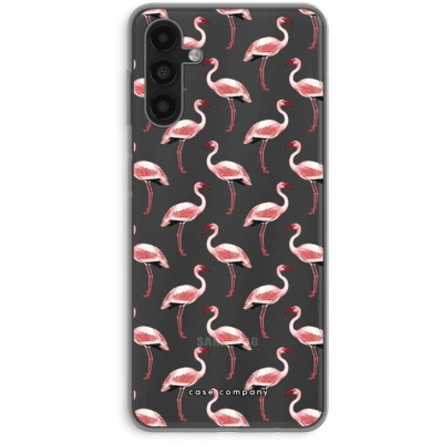 Afbeelding van Case Company® hoesje geschikt voor Samsung Galaxy A04s Flamingo Soft Cover Telefoonhoesje Bescherming aan alle Kanten en Schermrand