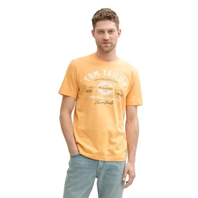 Afbeelding van TOM TAILOR 1037735 T shirt voor heren, 37103 Peachy Orange