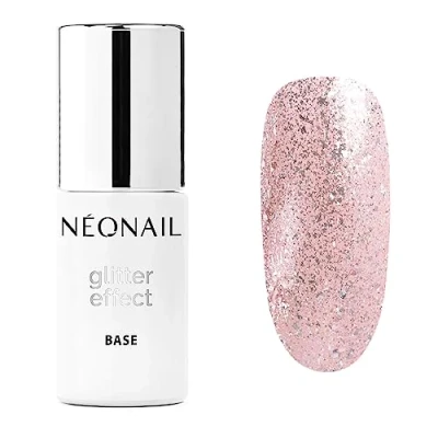 Image de NEONAIL Vernis Semi Permanent Base Coat 7,2 ml Effet Pailleté Rose Twinkle Gel UV Polish pour Nail Art