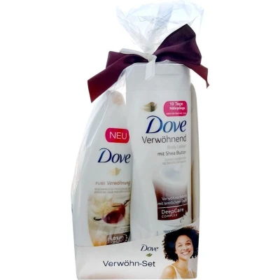 Afbeelding van Dove Geschenkset Shea Butter Body Lotion + Nutrium Moisture