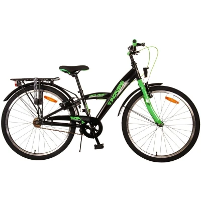 Afbeelding van Volare Thombike Kinderfiets Jongens 24 inch Zwart Groen Twee handremmen