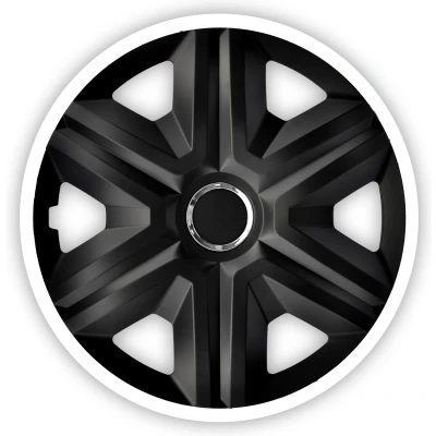Afbeelding van NRM FAST LUX wieldoppen 14&quot; Set van 4 stuks Wit en zwart