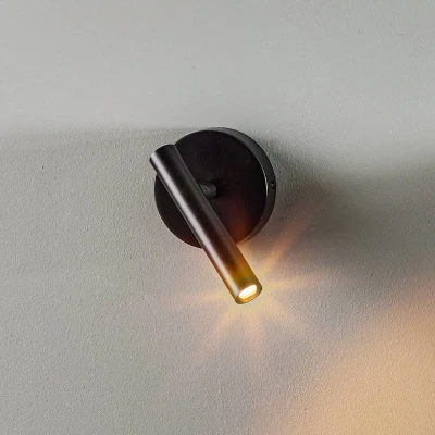 Afbeelding van Wandlamp Sopel hoogte 15 cm, zwart