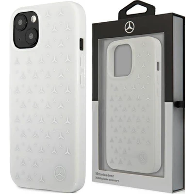 Afbeelding van Mercedes Silver Stars Back Case Geschikt voor Apple iPhone 13 (6.1&quot;) Wit