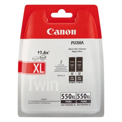 Image de Canon PGI 550PGBK XL Twin pack de 2 à rendement élevé noir originale réservoir d&#039;encre