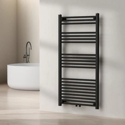 Afbeelding van Handdoekradiator Voss 120x60x3 cm zwart
