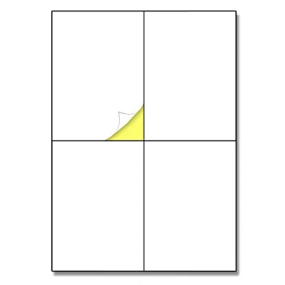 Afbeelding van A4. 4 pro Blatt 25 wit