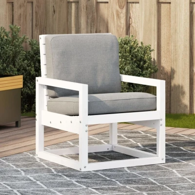 Afbeelding van Tuinstoel 57,5x63x76 cm massief grenenhout wit