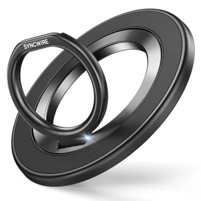 Afbeelding van SYNCWIRE MagSafe magnetische telefoonringhouder, ring voor mobiele telefoon, standaard met dubbelzijdige magneet, compatibel iPhone 15 Pro Max, 14, 13, 12, Android,