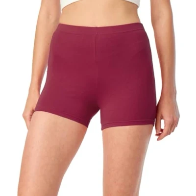 Afbeelding van Merry Style MS MS10 392 LE Dames Leggings Sport Vrijetijdsbroek Hotpants Shorts Boxershorts Kort Katoen Wijnrood XS