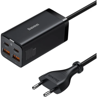 Afbeelding van Baseus GaN3 Pro Snellader Power Delivery Adapter 100W Zwart