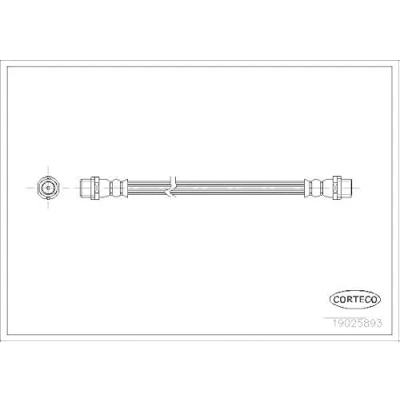 Afbeelding van CORTECO 19025893 Remslang Achteras 170 AUDI: A6 C5 Avant, VOLKSWAGEN: Passat B3/B4 Estate