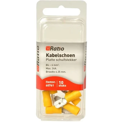 Afbeelding van Kabelschoen vlakstekker 4 6mm² 10st in blister