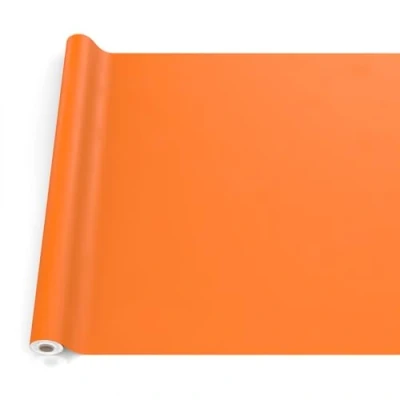Afbeelding van ANRO Afwasbaar tafelzeil, tuintafelkleed, voor buiten/binnen, met afgesneden rand, oranje, 140 x cm