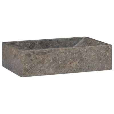 Afbeelding van Gootsteen 45x30x12 cm marmer hoogglans grijs