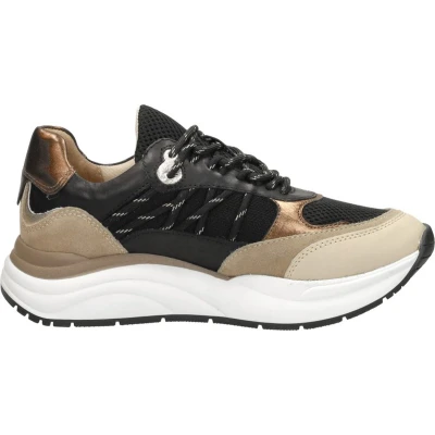 Afbeelding van SUB55 Sneakers laag, Dames, Maat: 39, Zwart Leer/ synthetisch