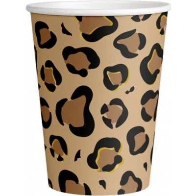 Afbeelding van Luipaard Print Bekers 250ml 8 stuks
