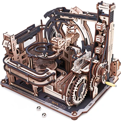 Afbeelding van Robotime Marble Spaceport LGC01 Knikkerbaan Houten bouwpakket DIY Modelbouw Hobby Knutselen