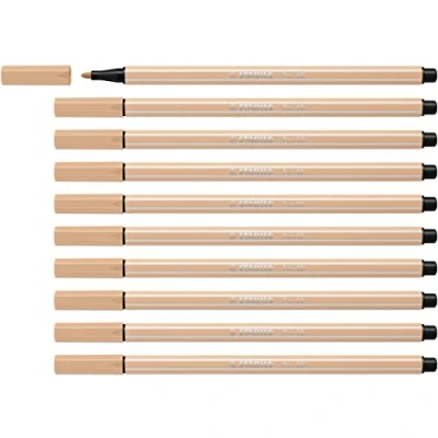 Afbeelding van STABILO Pen 68 premium Viltstift Nude Doos 10 stuks
