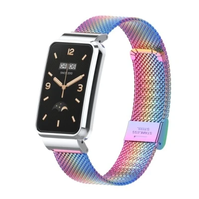 Afbeelding van Milanese bandje met case Multicolor Xiaomi Smart band 7 Pro