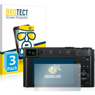 Afbeelding van BROTECT Screenprotector voor Panasonic Lumix DC TZ202 / TZ202D Folie Beschermfolie Beschermglas transparant (3 Stuks)