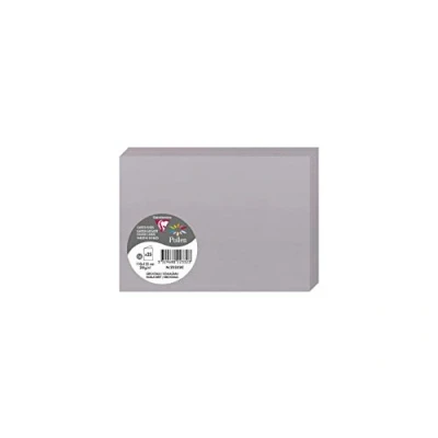 Afbeelding van Clairefontaine 22332C pakket met 25 dubbele kaarten formaat C6 (11 x 15,5 cm) 210 g/m² kleur: Koala grijs uitnodigingskaart gebeurtenissen en pasvorm pollen serie premium papier glad