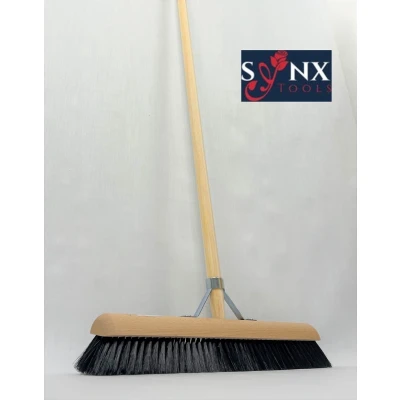 Afbeelding van Synx Tools Zaalveger 50cm Paardenhaar / Kamerveger Zachte bezem 50 cm Bezemsteel Veger Bez