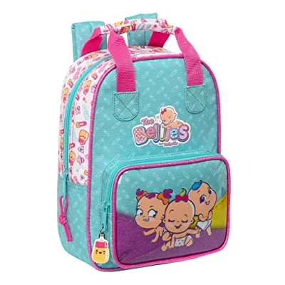 Afbeelding van Schoolrugzak The Bellies 20 x 28 8 cm Paars Turkoois Wit
