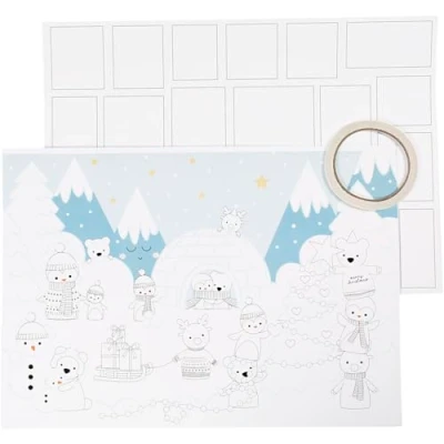 Afbeelding van Creotime Maak Je Eigen Kerstkalender 30x42 Cm 3 Stuks