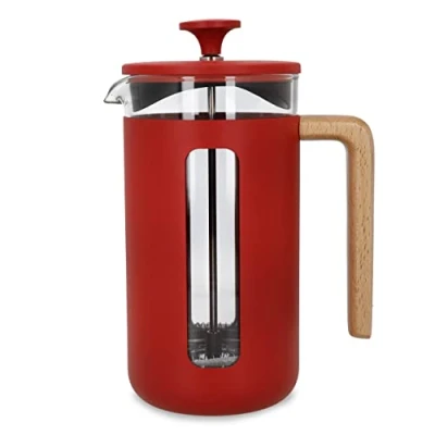 Afbeelding van La Cafetière Cafetiere Pisa RVS / Rood 1 liter 7 kops