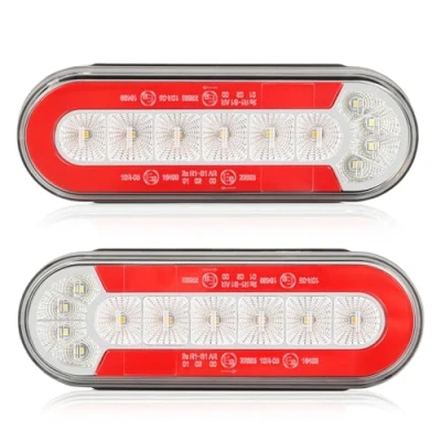 Afbeelding van AOHEWEI 2 stuks 12 V/24 V super helder waterdicht aanhangerachterlicht voor aanhanger, vrachtwagen, caravan, bestelwagen, tractor