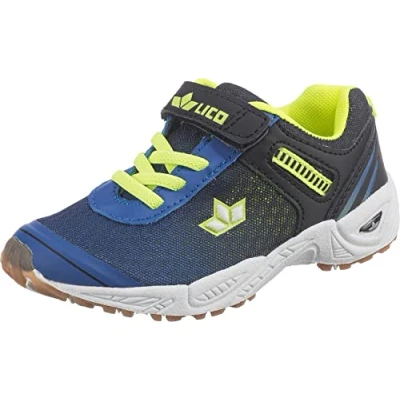 Image de Lico Barney Vs, Chaussures Multisport Indoor Mixte, Bleu Blau Schwarz Lemon Lemon, 38 EU