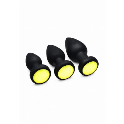 Afbeelding van Vibrerende Buttplug met Led Verlichting Medium Zwart
