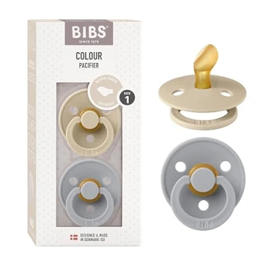 Afbeelding van BIBS Colour Fopspeen Anatomisch Vanilla / Cloud 0 6 maanden Duopack