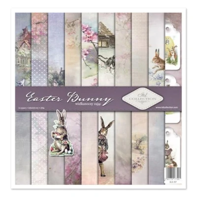 Afbeelding van ITD Collection scrapbooking pakket 310 x 12 inch, papier, decoupage, kaarten maken, papierformaat 320 mm (Easter Bunny, SLS057)