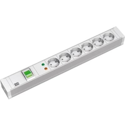 Afbeelding van Bachmann, Stekkerdoos, Verlengsnoer (rek (6 x, CEE 7/3, 2 m)