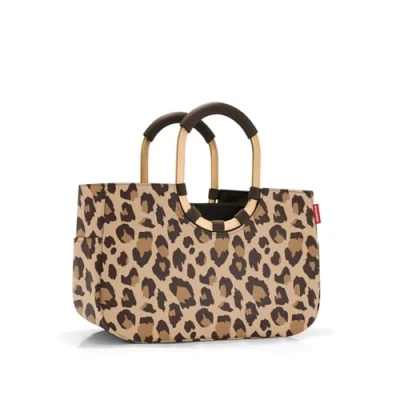 Afbeelding van reisenthel loopshopper M stevige tas met praktische vakken van gerecyclede PET flessen elegantie bij het winkelen veel functies inbegrepen, Frame Leo Macchiato, Sport