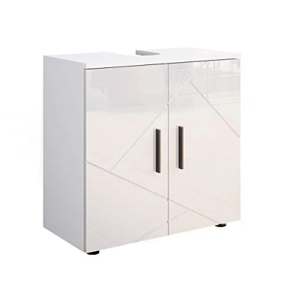 Afbeelding van Vicco Wastafelonderkast Irma, Wit Hoogglans, 60 x 59 cm
