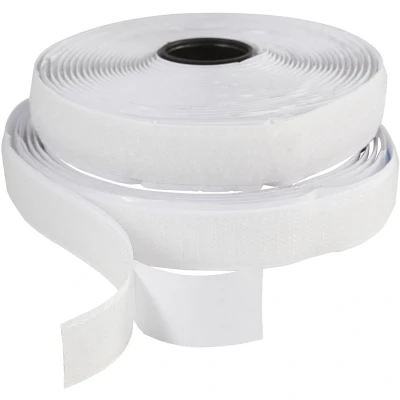 Afbeelding van Klitteband Haak En Lussluiting, B: 20 mm, Wit, 5 M, 1 Rol