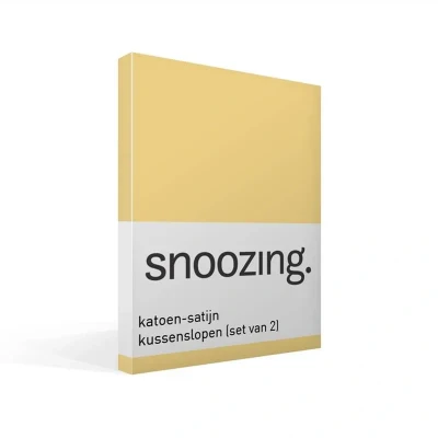 Afbeelding van Snoozing Katoen satijn Kussenslopen Set van 2 60x70 cm Geel